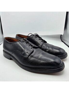 Allen Edmonds Hillcrest Mens Size 9.5 Black Leather Bicycle Toe Lace Up Oxfords
